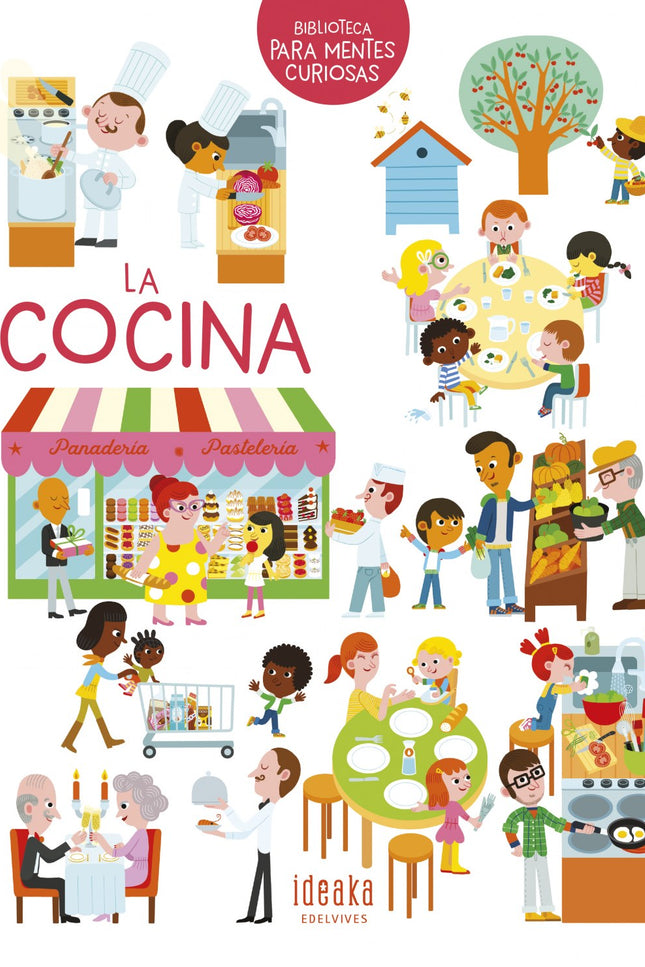 Libro La Cocina: Esta colección hará las delicias de los lectores más curiosos. La variedad de sus temas permitirá aprender a reconocer las constelaciones, el origen del ser humano, qué se puede encontrar en una granja, cómo se hace el pan o los nombres de los futbolistas más destacados de la historia, a través de información amena, clara y muy ilustrada.