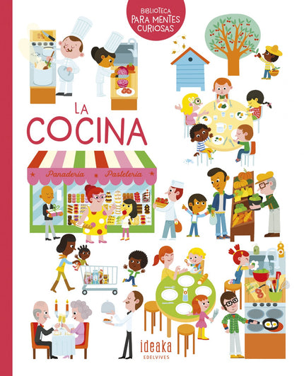 Libro La Cocina: Esta colección hará las delicias de los lectores más curiosos. La variedad de sus temas permitirá aprender a reconocer las constelaciones, el origen del ser humano, qué se puede encontrar en una granja, cómo se hace el pan o los nombres de los futbolistas más destacados de la historia, a través de información amena, clara y muy ilustrada.