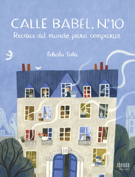 Libro Calle Babel, Nº10: Todos los vecinos de la calle Babel n º 10 se afanan en preparar un plato propio de su cultura. Pilar prepara salmorejo;el señor Lamar, lenguado meunière;María, guacamole;la señora Flores, un potaje de frijoles;el señor Tagore, dahl con leche de coco...