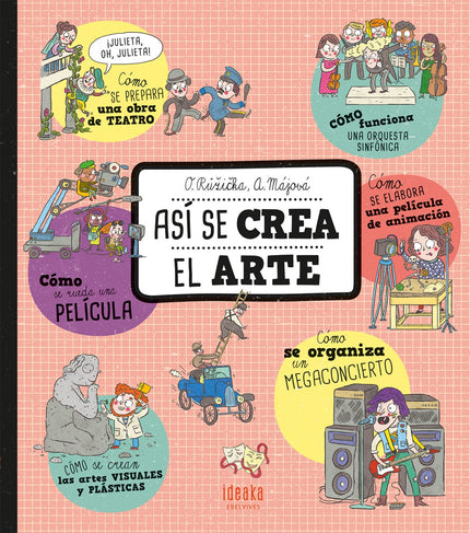 Libro Así Se Crea El Arte: Seguro que muchas veces te has preguntado sobre cuáles son los pasos necesarios para crear una película, una obra de teatro u otra obra de arte, o incluso para celebrar un megaconcierto. En este libro descubrirás de manera amena y fácil de entender los procesos imprescindibles para llevar a cabo cada una de estas obras artísticas.