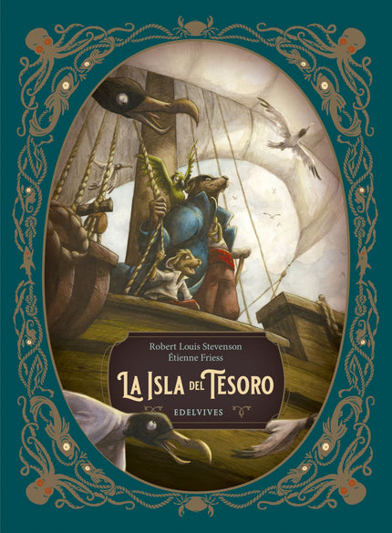 Libro La Isla Del Tesoro: Jim Hawkins, un muchacho de 15 años, trabaja en la posada Almirante Benbow ayudando a sus padres. Un día llega a alojarse allí un viejo y misterioso lobo de mar, Billy Bones, que se esconde de unos acreedores.