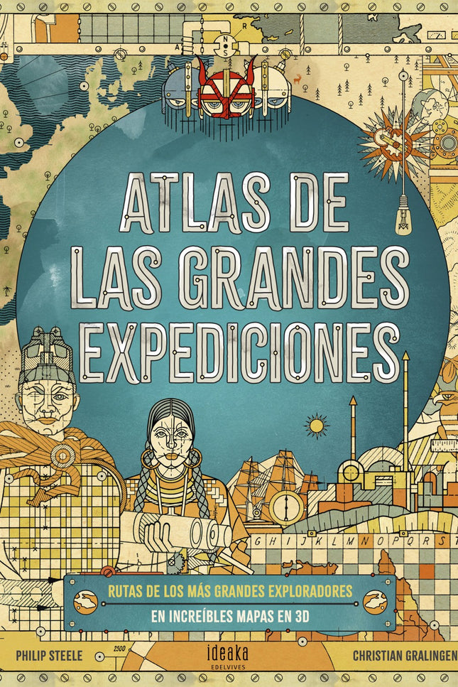 Libro Atlas De Las Grandes Expediciones: A través de textos explicativos, biografías y mapas, este atlas ilustrado permite a los lectores seguir los pasos de los más osados aventureros en su viaje de exploración de lo desconocido: Marco Polo, Livingstone, los primeros exploradores del Círculo Polar Ártico, Colón, Darwin, Alexander von Humboldt, Magallanes, Francis Drake, Roald Amundsen. ¡Conoce a través de sus páginas algunos de los grandes viajes de exploración de la historia de la humanidad!