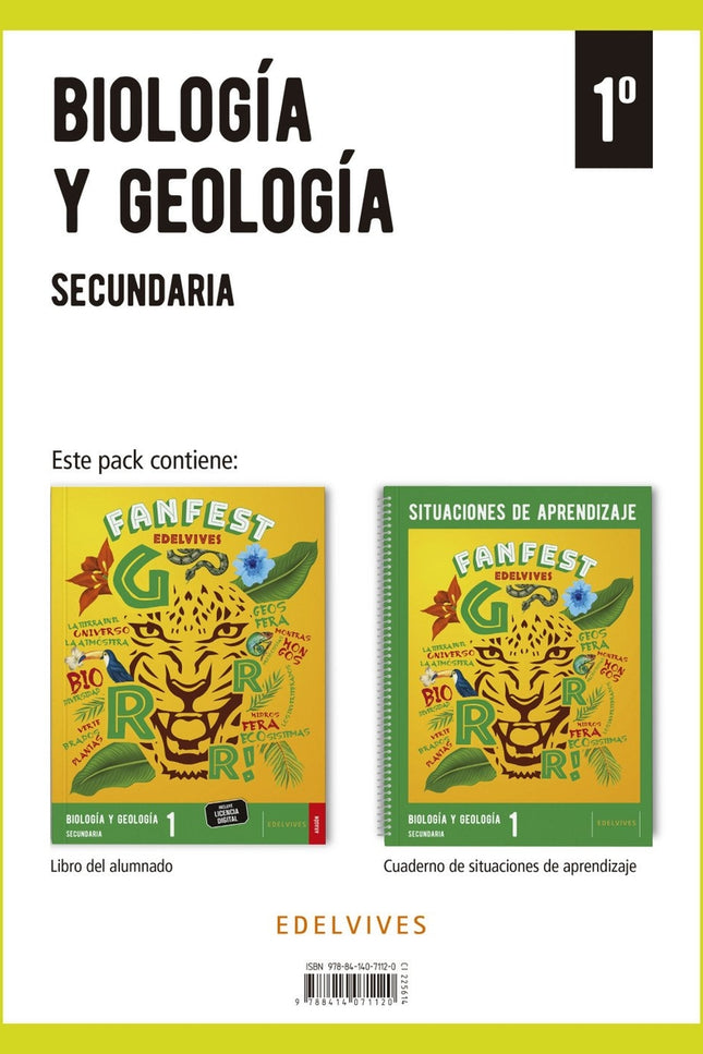 Proyecto: FanFest - Biología y Geología 1 Secundaria. Libro del alumnado + Cuaderno [Aragón] - Antonio Mora Pizarro - Tapa blanda