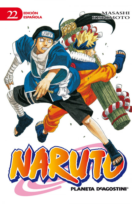 Libro Naruto Nº 22/72: Jugándose su orgullo,áCh'jiáha logrado derrotar aáJir'b', pero también él acaba cayendo...áShikamaru,á Naruto,áNejiáyáKibaáse hacen a la idea de que cada uno tendrá que enfrentarse a uno de los ninjas del sonido por separado.á     Neji se enfrenta con su ojo blanco aáKid'maru, que maneja unos hilos semejantes a la tela de una araña. á ¡Empieza una lucha a muerte!