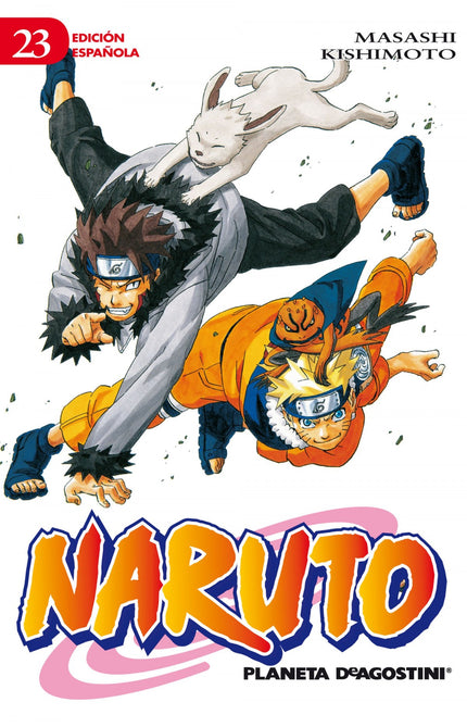 Libro Naruto Nº 23/72: Cuando pensaban que por fin habían recuperado el tonel dentro del que duermeáSasuke,áNarutoáy sus compañeros se topan con un nuevo enemigo desconocido:áKimimaro. ¡¡Empiezan tres combates mortales: ¡¡NarutoácontraáKimimaro,áShikamaruácontraáTayuyaáyáKibaáyáAkamaruácon traáSakon!!