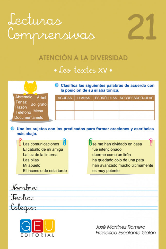Libro Lecturas Comprensivas 21: .