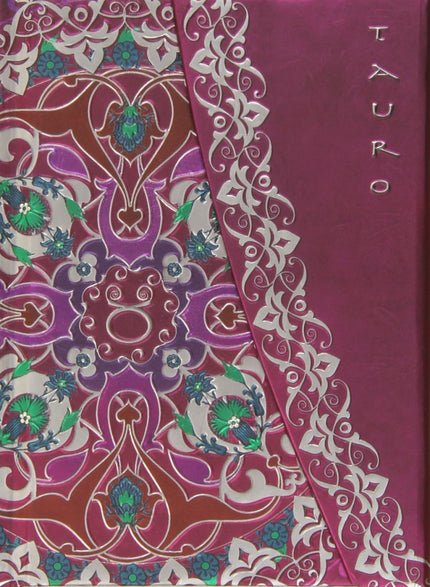 Libro Tauro: Um caderno para anotaçäes importantes com capas em relevo e o signo de Touro inscrito. No interior as pgina