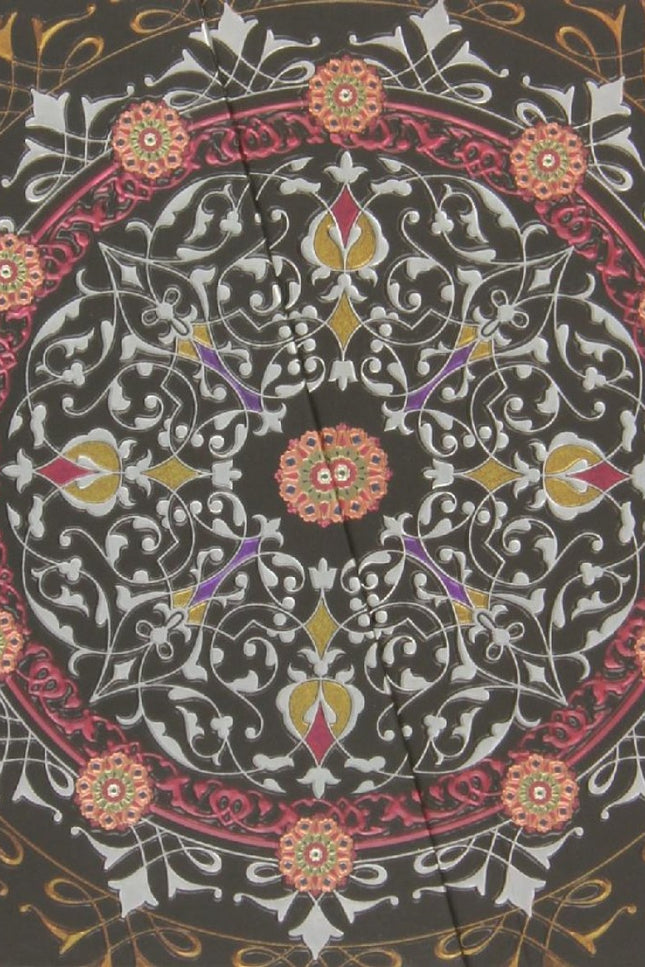 Libro Cuaderno Mandala Negro Iman: Um caderno para anotaçäes importantes em pginas lisas, capas em relevo e um elstico e