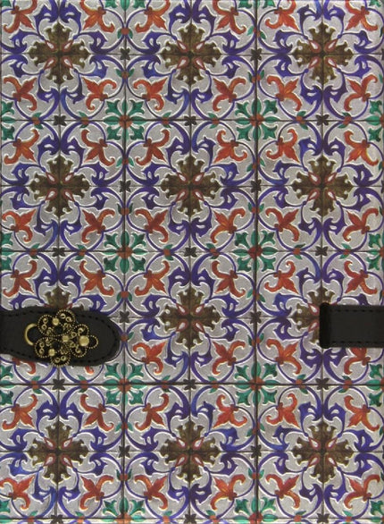 Libro Cuadernos Azulejos Portugal Rojo Azul Broche: Um caderno para anotaçäes importantes em pginas ilustradas e com lin
