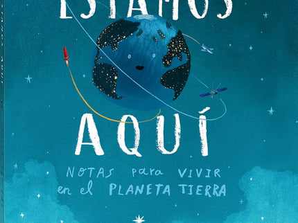 Libro Estamos Aquí: Nuestro mundo puede ser un lugar desconcertante, especialmente si acabas de nacer. Cuando un bebé llega al mundo su cabeza esta llena de preguntas, que podremos ayudarle a contestar con ayuda de este nuevo álbum del bestseller internacional Oliver Jeffers.
