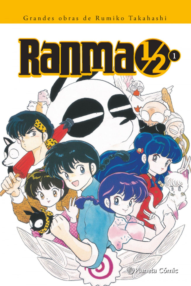 Libro Ranma Kanzenban 1: Genma y Ranma Saotome, padre e hijo, practican un arte marcial llamada kenpo. Un incidente mien