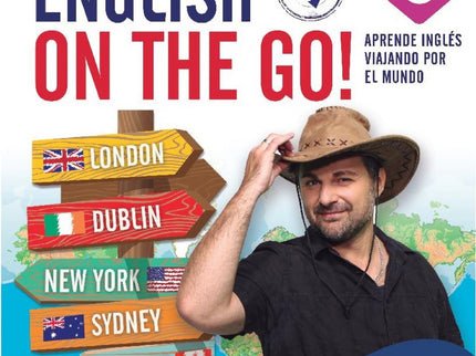 Libro English On The Go: English on the go! es un libro que enseña inglés a través de un viaje por 30 ciudades del mundo