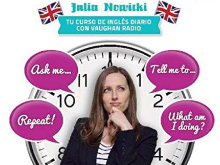 Libro English O'clock: English o?clock es un libro que incluye todos los ejercicios, drills y dinámicas que se tratan en el programa de radio del mismo nombre en Vaughan Radio. Está orientado al aprendizaje de los conceptos clave del idioma, el repaso continuo de elementos básicos y estructuras imprescindibles para dominar el inglés de una vez por todas.