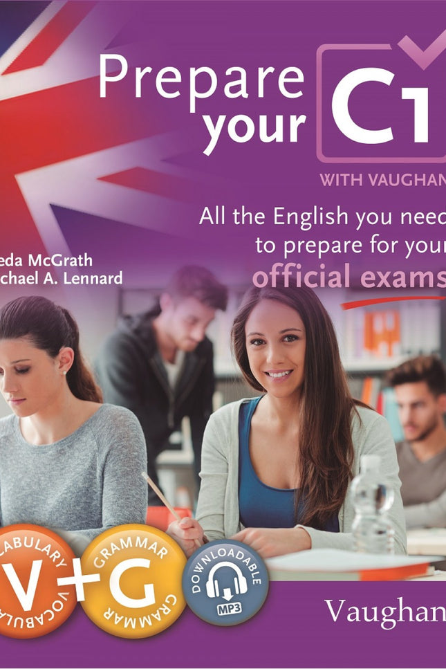 Libro Prepare Your C1: El pack Prepare your C1 está compuesto por dos libros;uno de vocabulario y otro de gramática. A través de los temas más vistos en exámenes oficiales a nivel C1, estos dos libros presentan el léxico y la gramática más importantes para superar dicho nivel.