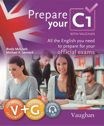 Libro Prepare Your C1: El pack Prepare your C1 está compuesto por dos libros;uno de vocabulario y otro de gramática. A través de los temas más vistos en exámenes oficiales a nivel C1, estos dos libros presentan el léxico y la gramática más importantes para superar dicho nivel.