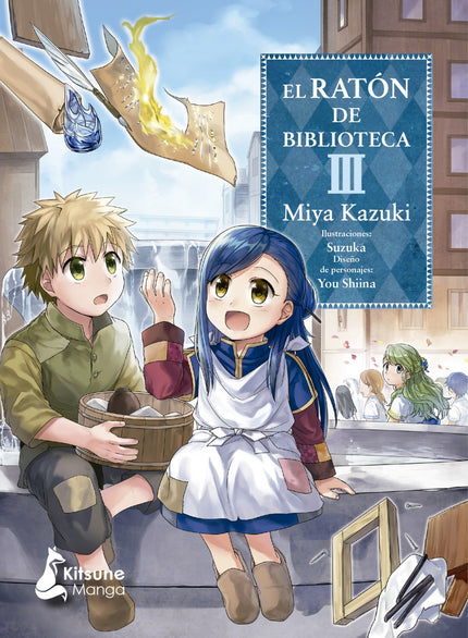 Libro El Ratón De Biblioteca 3: Myne continúa su aventura libresca y lo intenta todo para elaborar papel mientras ayuda a Otto en la puerta de la ciudad y se prepara para el bautismo de su hermana, Tuuli. Intenta manufacturar papiros falsos con fibras vegetales durante el invierno y hornear tablillas de barro durante la primavera, pero fracasa estrepitosamente.