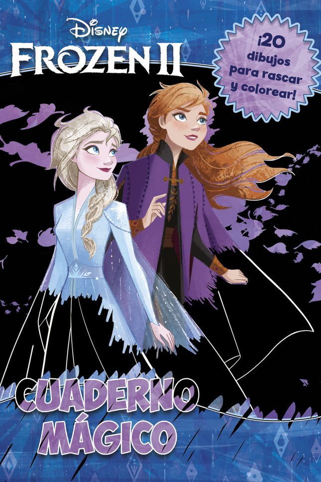 Libro Frozen 2. Cuaderno Mágico: Rasca y colorea 20 imágenes de tus personajes favoritos de Frozen 2. Sigue las instrucciones y utiliza el palito de madera incluido para revelar a los personajes y decorar los fondos.