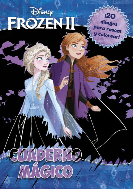 Libro Frozen 2. Cuaderno Mágico: Rasca y colorea 20 imágenes de tus personajes favoritos de Frozen 2. Sigue las instrucciones y utiliza el palito de madera incluido para revelar a los personajes y decorar los fondos.