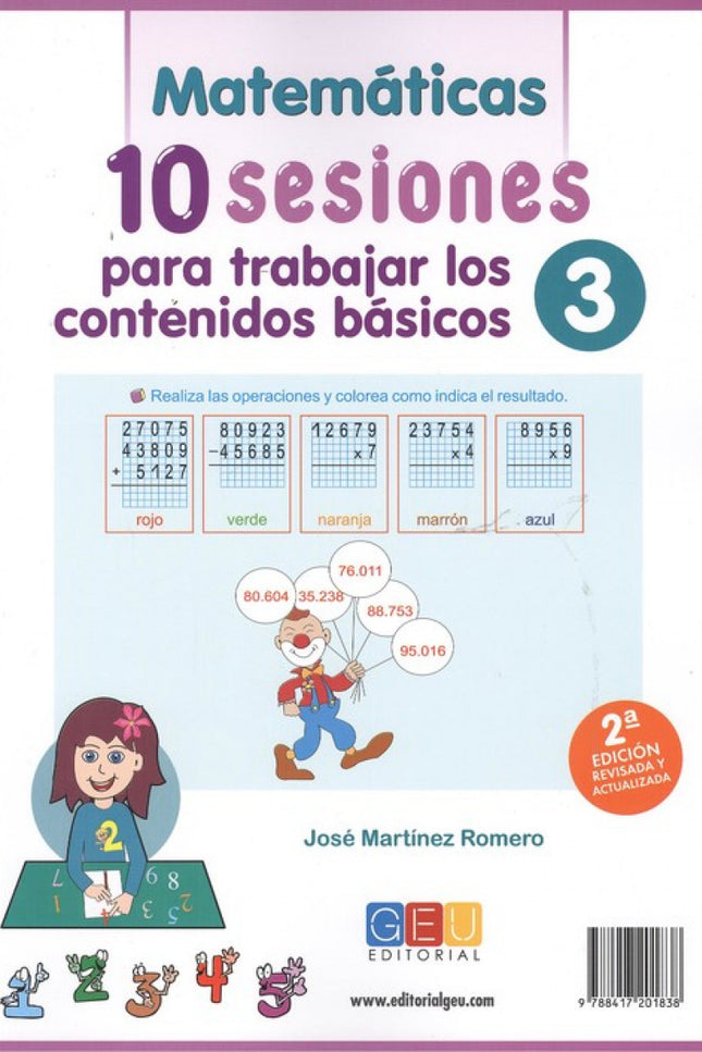 Portada del libro 10 Sesiones Para Trabajar Los Contenidos Básicos. Cuaderno 3