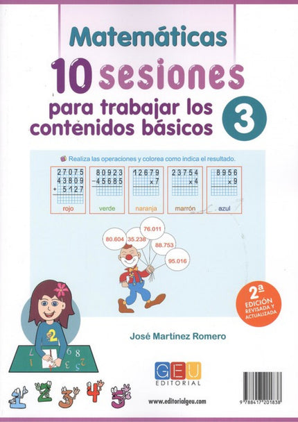 Portada del libro 10 Sesiones Para Trabajar Los Contenidos Básicos. Cuaderno 3