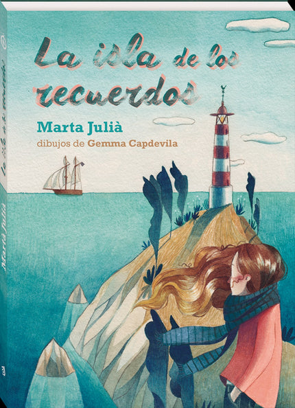 Libro La Isla De Los Recuerdos: Eulalia vive en un faro con su padre, pescador, y su abuela, que le explica que el viento sopla entre las casas y se lleva los recuerdos olvidados más allá del horizonte. Allí, la isla de los recuerdos los guarda para siempre.
