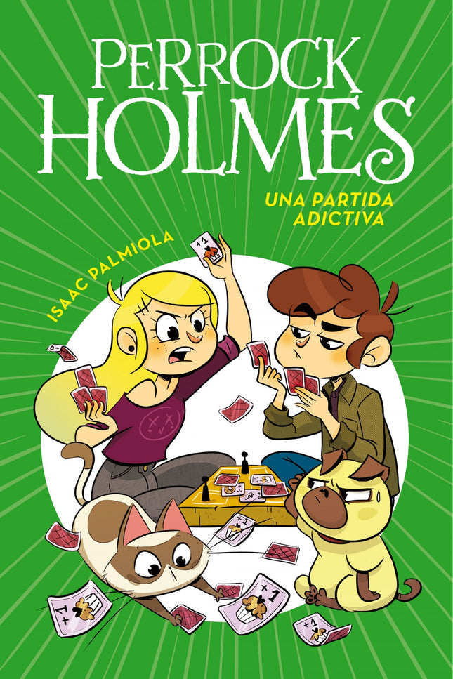 Libro Una Partida Adictiva: Una partida adictiva es la doceava entrega de las aventuras de #PerrockHolmes, la mejor serie de detectives, con más suspense, aventura y grandes dosis de humor. Un misterioso juego de mesa tiene a todo el mundo enganchado.