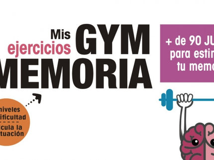 Libro Gym Cerebro: Un conjunto de más de 90 juegos para ' muscular ' la memoria. Con 3 niveles de dificultad, estos juegos potencian la atención, favorecen la concentración, estimulan la capacidad asociativa y refuerzan la observación visual.