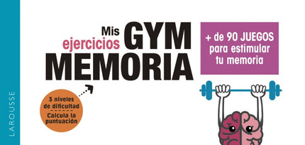 Libro Gym Cerebro: Un conjunto de más de 90 juegos para ' muscular ' la memoria. Con 3 niveles de dificultad, estos juegos potencian la atención, favorecen la concentración, estimulan la capacidad asociativa y refuerzan la observación visual.