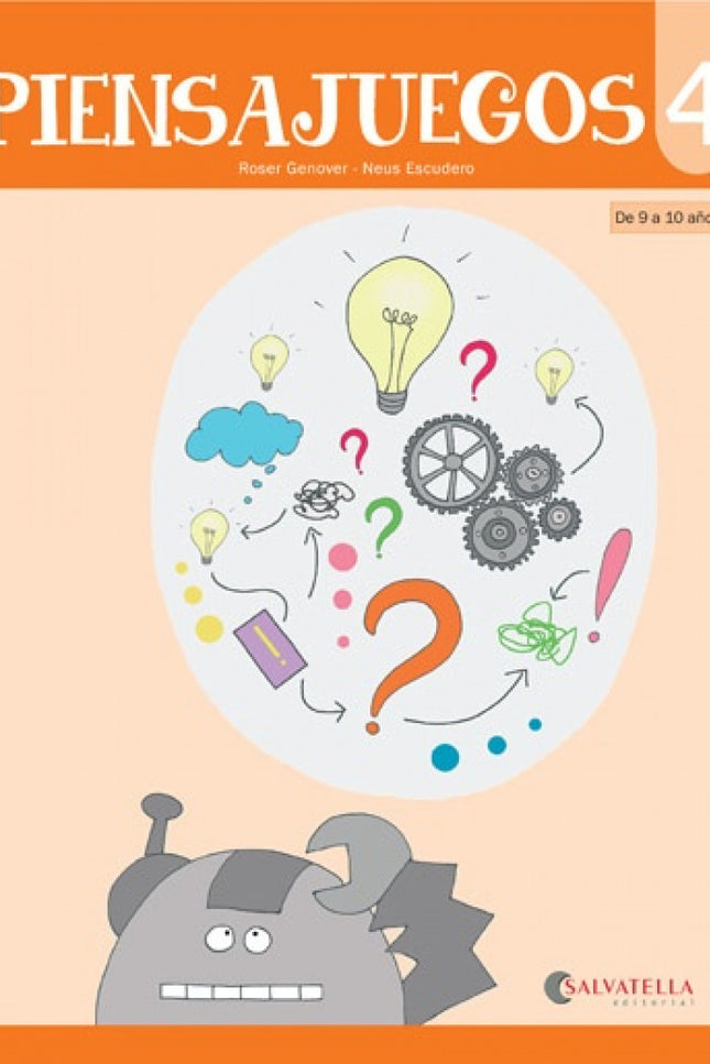 Libro Piensajuegos 4: Piensajuegos es un material que tiene como objetivo estimular las principales funciones cognitivas. Se proponen una gran variedad de actividades que hacen referencia a atención, memoria, percepción, lenguaje, pensamiento y razonamiento lógico.