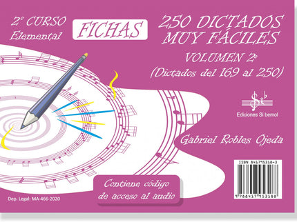 Portada del libro Pack 250 Dictados Muy Fáciles Volumen 2