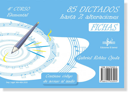 Portada del libro 85 Dictados Hasta Dos Alteraciones