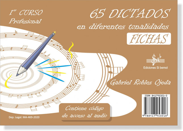 Portada del libro 65 Dictados En Diferentes Tonalidades