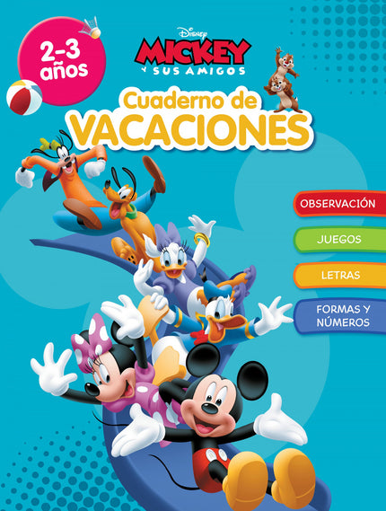 Cuaderno De Vacaciones Mickey. 2-3 Años (aprendo Con Disney)