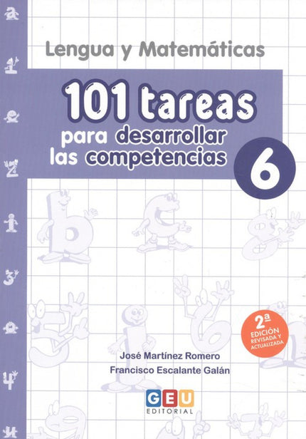 Portada del libro (20).lengua Y Matemat.6ºprim.(101 Tareas Desarrollar Comp.)