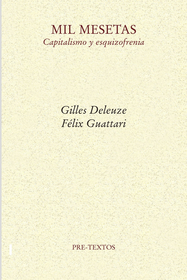 Libro Mil Mesetas: Lo que Deleuze y Guattari entienden como ?sistema? filosófico no es en absoluto un corpus orgánico de conocimientos o una síntesis unitaria gobernada por una trama lógico-deductiva a partir de un principio primero y fundamental, sino algo así como una ?multiplicidad de multiplicidades?.