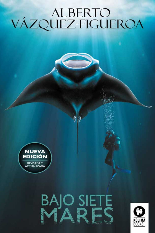 Libro Bajo Siete Mares: Una reedición actualizada y revisada del relato de la extraordinaria la aventura que realizara Alberto Vázquez-Figueroa con dos compañeros de buceo, la más entusiasta organización de pesca submarina e inmersión que haya existido nunca, en un velero desde de las costas españolas hasta los mares del Sur. Lo que empezó como una expedición al Mar Rojo se convirtió en un periplo de meses a través de distintos mares, océanos y algunas de las culturas más exóticas del planeta.