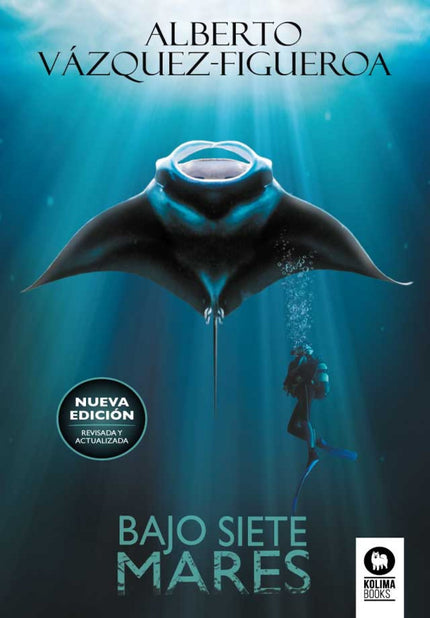 Libro Bajo Siete Mares: Una reedición actualizada y revisada del relato de la extraordinaria la aventura que realizara Alberto Vázquez-Figueroa con dos compañeros de buceo, la más entusiasta organización de pesca submarina e inmersión que haya existido nunca, en un velero desde de las costas españolas hasta los mares del Sur. Lo que empezó como una expedición al Mar Rojo se convirtió en un periplo de meses a través de distintos mares, océanos y algunas de las culturas más exóticas del planeta.