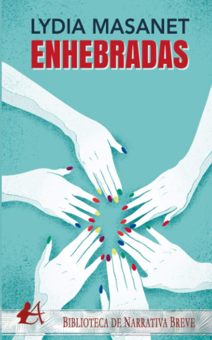 Libro Enhebradas: Enhebradas parte de una estructura polifónica de dieciséis voces femeninas de diferentes edades que bajo una propuesta calidoscópica entran y salen como puntadas de aguja de diferentes colores con la intención de crear un tapiz único. Cada puntada cuenta un pedazo de una historia que complementa o contradice la siguiente.