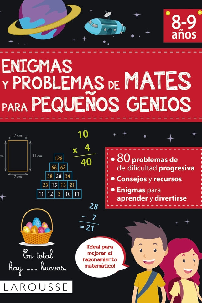 Enigmas Y Problemas De Mates Para Pequeños Genios (8-9 Años)