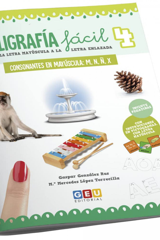 Caligrafia Facil:consonantes En Mayuscula M, N, ñ, X
