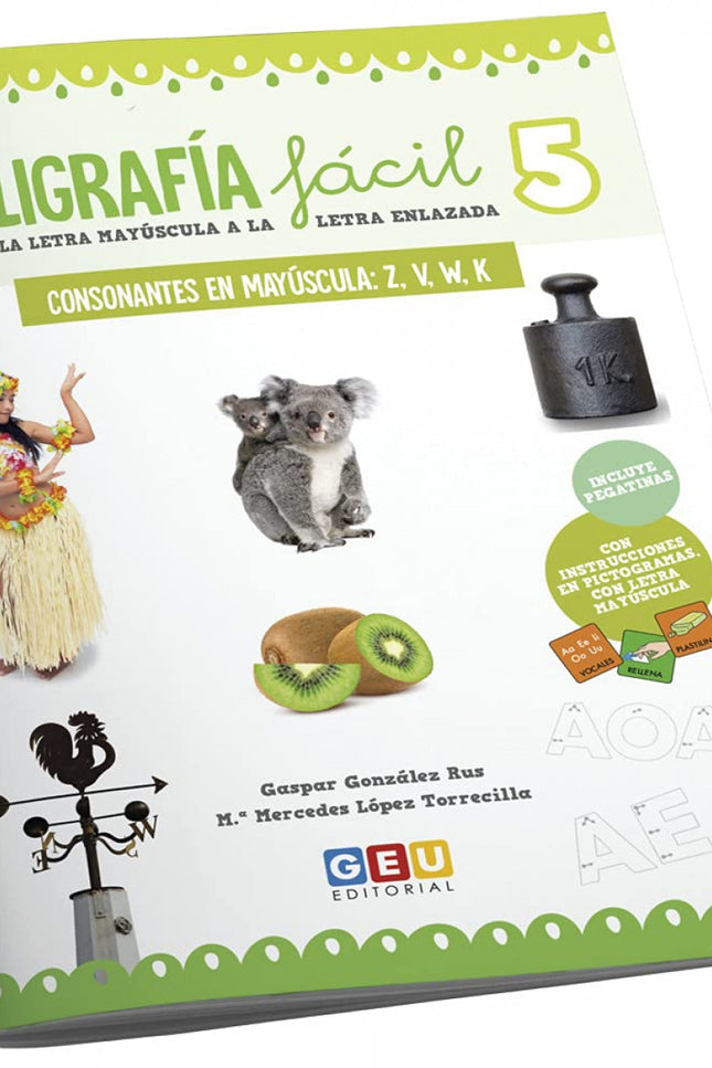 Caligrafia Facil:consonantes En Mayuscula Z, V, W, K