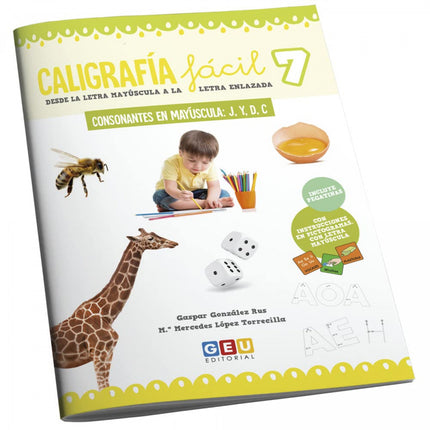 Caligrafia Facil:consonantes En Mayuscula J, Y, D, C