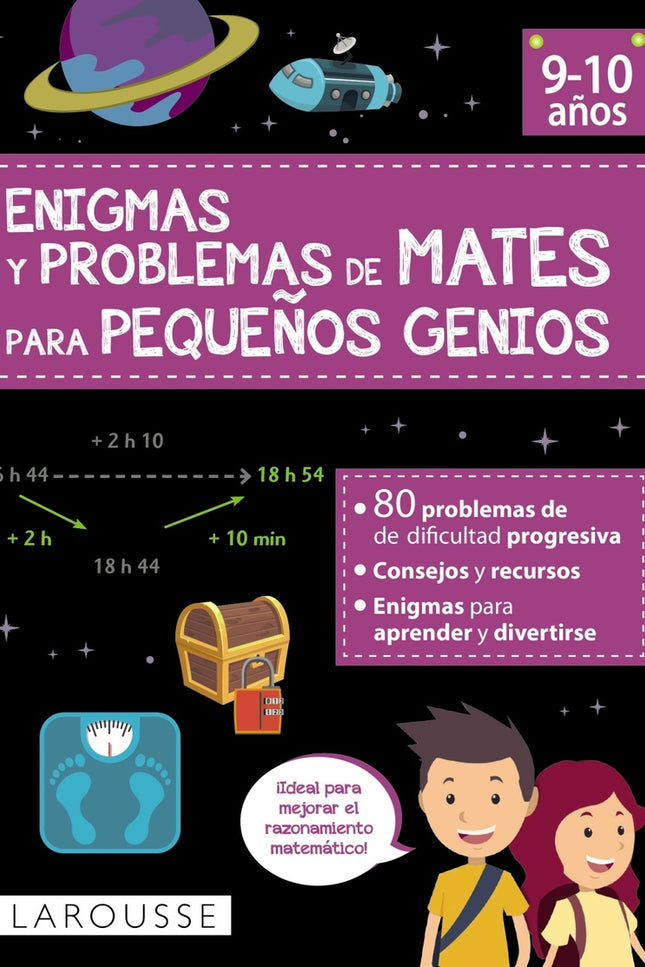 Enigmas Y Problemas De Mates Para Pequeños Genios (9-10 Años)