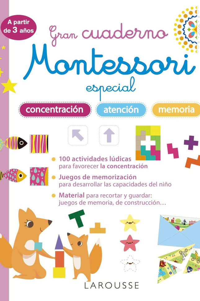 Gran Cuaderno Montessori Especial Concentración, Atención Y Memoria. A Partir De 3 Años