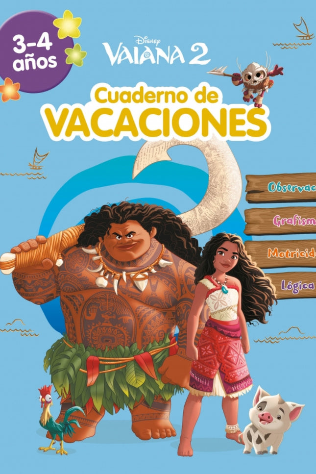 Vaiana 2. (3-4 Años) (disney. Cuaderno De Vacaciones)