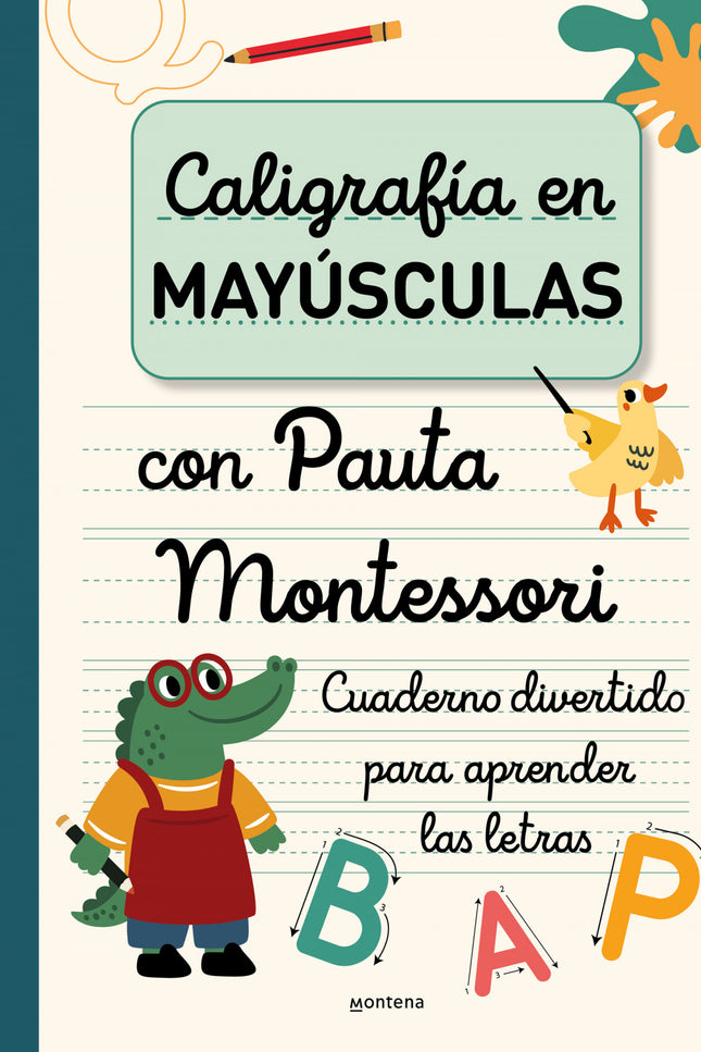 Caligrafía En Mayúsculas Con Pauta Montessori