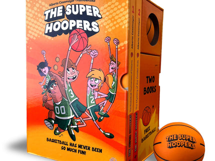 The Super Hoopers Box Set: 2 Books + Basketball Ball