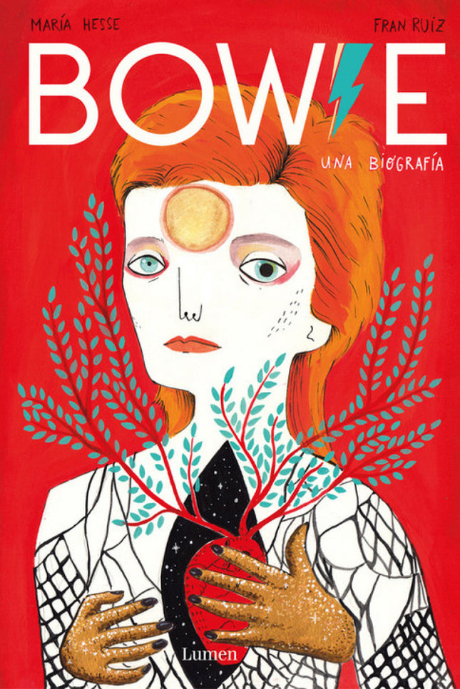 Libro Bowie: Tras el fenómeno Frida, la biografía del camaleón de la música, ilustrada por María Hesse. No muestro lealt
