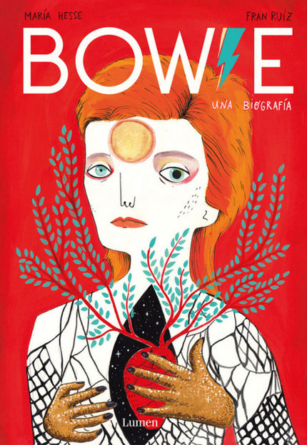 Libro Bowie: Tras el fenómeno Frida, la biografía del camaleón de la música, ilustrada por María Hesse. No muestro lealt
