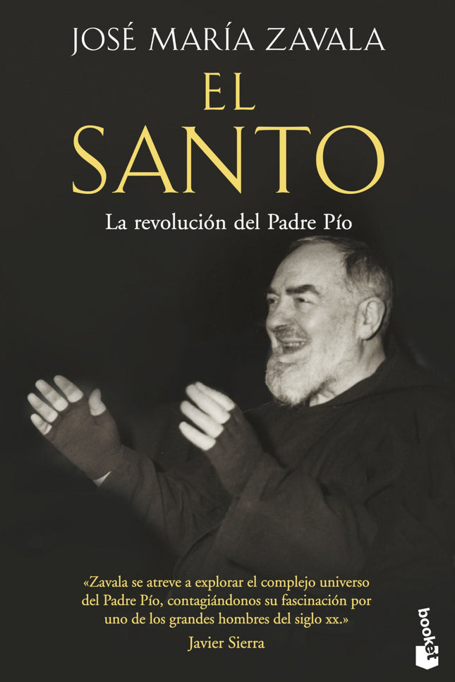 Libro El Santo: El Padre Pío de Pietrelcina nació en 1887 y murió en 1968 en el convento capuchino de San Giovanni Rotondo. Allí dedicó medio siglo, casi exclusivamente, a confesar a decenas de miles de personas que acudían a verle, atraídas por su fama de santidad y por los numerosos milagros y hechos extraordinarios que rodearon su vida.